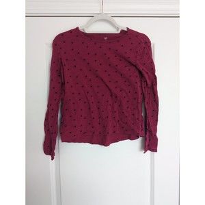 GAP KIDS GIRLS LS SHIRT PINK WITH STARS SIZE XL 12